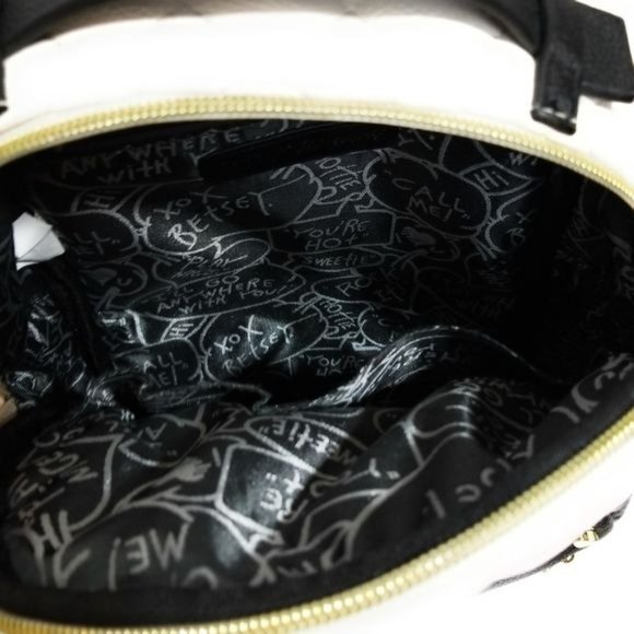 Betsey Johnson Quilted Mini Backpack in Pink and Black - Picture 9 of 9